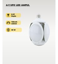 60W UFO 4+1 Kanatlı Ampul 6500K Beyaz Işık