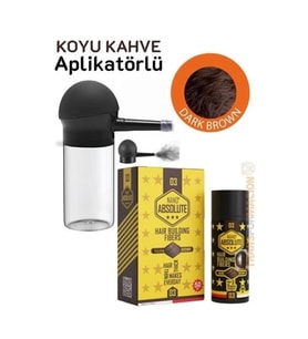 CEYLAN ADAM  Aplikatörlü Saç Dolgunlaştırıcı Fiber Topik Toz KOYU TON KAHVERENGİ