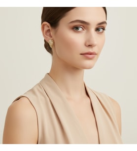 STİL İNCİSİ/XUPING JEWELRY KOZA MODEL KÜPE (Altın Rengi)