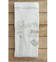 Kidaxi Baskılı Bebek Battaniyesi 85x90cm Ekru-Yeşil