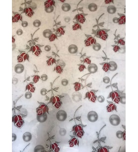 polset Şeffaf Desenli Masa Örtüsü 80cm X 80cm 1.8mm Pvc Masa Örtüsü Koruyucu (Çok Renkli)