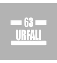 63 Urfalı Araba Sticker siyah 16x9 CM (Beyaz)