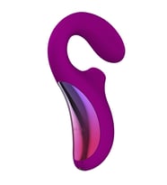 Lelo - Enigma Emiş Yapabilen Çift Etkili Ultra Lüks Masaj Aleti Vibratör (Mor)