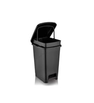 Omnipazar SRL-3029 Slim Pedallı Plastik Çöp Kovası İç Kovalı 25 lt Siyah