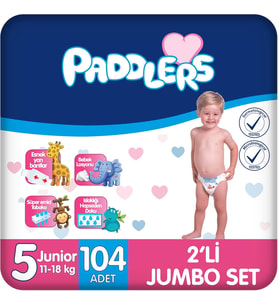 Bebek Bezi 5 Numara Junior (11-18 Kg) 104 Adet – 2’Li Set