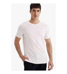 Defacto Slim Fit Beyaz Erkek T-Shirt M6606AZ/WT34