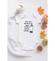 Özel Tasarım Lisanslı Baba Omzu Diye Biryer Var Huzur Bulduğun Bebek Body Baba Bebek Badi Zıbın