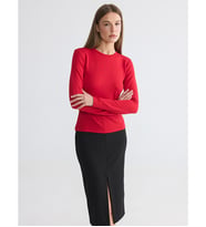 LCWAIKIKI Basic Kırmızı Soft Touch Kadın Body