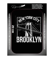 City Şehir New York Brooklyn Iron Press Tekstil Ütü İle Yapışan Transfer Baskı Kağıdı DTF BASKI