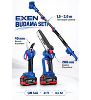 EXEN ENG 604 SET + ENG 680 TS Şarjlı Bahçe Seti (Teleskopik Uzatma Dahil)