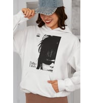 Billie Eilish Baskılı Unisex Oversize Şarkıcı Hoodie