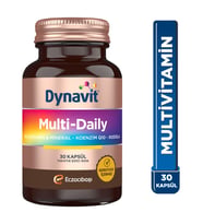 Dynavit MultiDaily 30 Kapsül - Multivitamin&Enerji - 13 Vitamin, 7 Mineral, Koenzim Q10, Rhodiola Ekstresi (Multi-Daily)