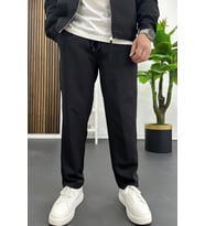 Erkek Düz Jogger Pantolon Siyah Edw451