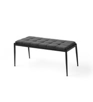Bench Puf Metal Ayaklı Keten Kumaş 40cmx95cm (Gri)