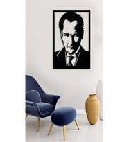 MCG Atatürk Silüet Ahşap Duvar Tablosu