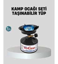 Taşınabilir Kamp Ocağı Seti Pişirme Alanı Ayarlanabilir Alev