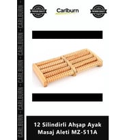 Özel Üretim Ergonomik Masif Çam Rahatlatıcı Terapi 12 Silindirli Ahşap Ayak Masaj Aleti MZ511A