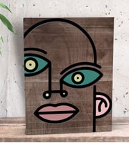 BK Gift Picasso Style Tasarımlı Dekoratif Mini Kanvas Tablo 15x20cm-1