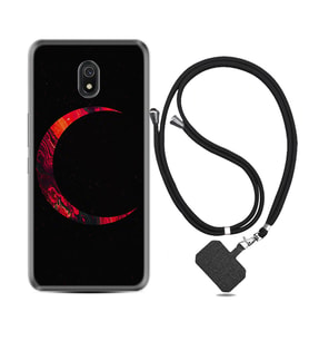 Xiaomi Redmi 8A 8 Pro 9C 9T 10C 11T Pro Kılıf Boyun Askılı Silikon Red Moons 1747
