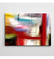 Renkler ve Çizgiler Modern Sanat Kanvas Tablo