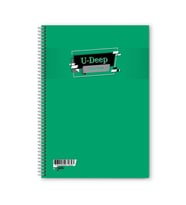 Çizgili 96 Yaprak Spiralli Defter A4 Boy Plastik Kapak (1 Adet ) (Yeşil)