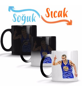 Stephen Curry 02 Sihirli Kupa Bardak Porselen