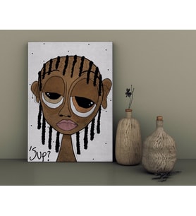 BK Home The Lazy People Collection Chill Dude Tasarımlı Kanvas Tablo-1
