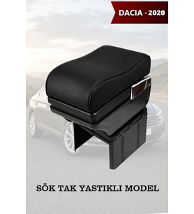 dacia 2020 kol dayama Siyah Yastıklı geniş model Lüks Deri