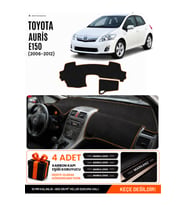 TOYOTA AURIS E150 (2006-2012) Uyumlu Torpido Örtüsü Torpido Kılıfı - Siyah Kahverengi