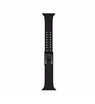 Baseus Slip-Thru Apple Watch 7-8 45mm 6-5-4 44mm Silikon Kordon Kayış 3-2-1 42mm (Siyah)