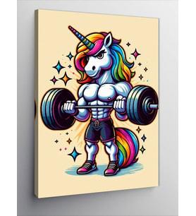 Kanvas Tablo Kaslı Unicorn