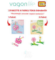 4'lü Saç Toka Seti Önce Birleştir,Sonra Tak (2 Paket 4 Adet Gönderilir) Yapı Toka Seti FF (Limon Sarı)