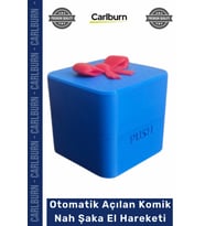 #Hediye 3D Baskılı Butona Basınca Otomatik Açılan Komik Şaka Nah El Hareket Hediyesi - Mavi