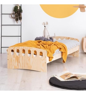 White Markaawm Montessori Yatak 90x190 Ahşap Çocuk Karyola Beşik