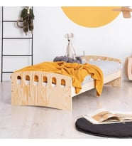 White Markaawm Montessori Yatak 90x190 Ahşap Çocuk Karyola Beşik