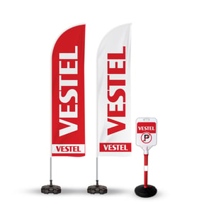 Vestel Reklam Yönlendirme Tanıtım Yelken Bayragı ve Bariyer Duba