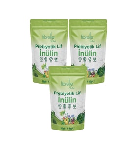 Fibrelle İnülin Prebiyotik Lif Hindibağ 1 Kg Ambalaj 3 Paket