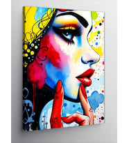 Kanvas Tablo Renkli Pop-Art Portre