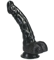 Markes 22 cm  ve Vajinal Kullabilen Siyah Realistik Penis Dildo