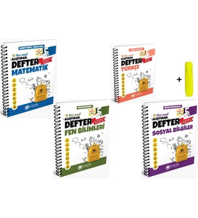 Çanta 5.Sınıf Matematik Fen Türkçe Sosyal Okula Yardımcı Alıştıran Defter Seti