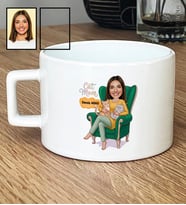 Kişiye Özel Karikatürlü Cat Mom Kedi Annesi Lüks Fincan Anneler Günü Hediyesi
