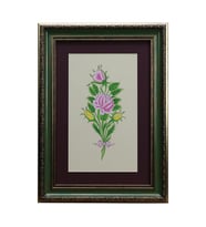 e38 EL İŞÇİLİĞİ EDİRNEKÂRİ TARZI GÜL BUKET TABLO - 35*49 CM - 6540