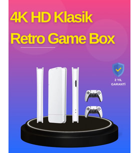 Hdmı Çıkışlı Kablosuz 2 Kollu 4k Retro Oyun Kutusu