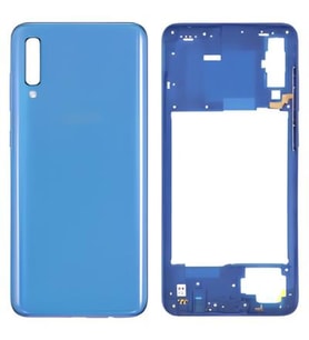 Samsung Galaxy A70 - SM-A705F FULL Kasa Arka Kapak Takım MAVİ