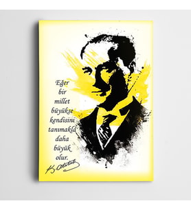 Atatürk Bilinç Kanvas Tablo