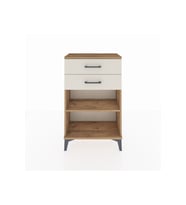 Arges Komodin Tek Raflı 2 Çekmeceli 60x30x96 Çam-Aytaşı