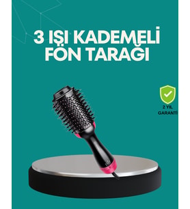 Kurutmalı Saç Şekillendirici Fönlü Fırça 1200 Watt Güç