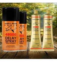 DELAY 48000 ERKEK GEÇİKTİRİCİ SPREY ve Krem- MADE İN GERMANY 4'lü Orjinal