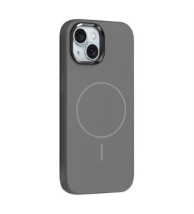 Coverzone iPhone 13 ile uyumlu K?l?f MagSafe ile uyumlu Magnetic Wireless ?arj �zellikli Metal Kamera Koruma �er�eveli Z-Edi Silikon Kapak iPhone 13 i�in k?l?f - Koyu Gri