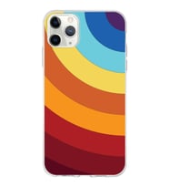 Apple iPhone 11 ProMax Uyumlu Kapak Renk Cümbüşü Tasarımlı Şeffaf Silikon Kılıf